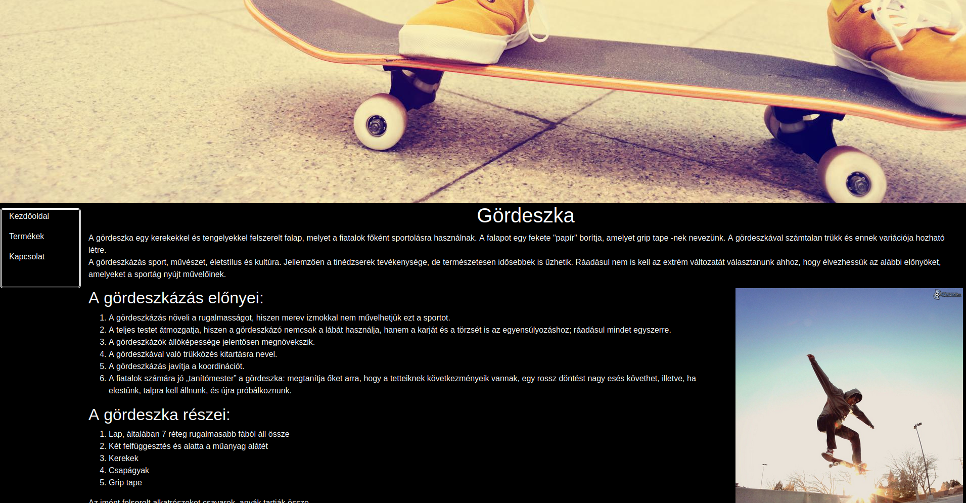 Skateboard webshop